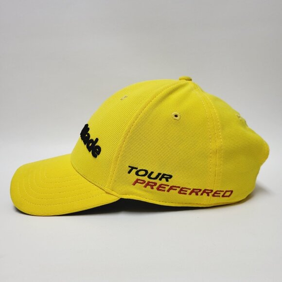 TaylorMade Hat Adult Yellow PGA Tour Preferred SLDR Strapback Casual Distressed - Picture 4 of 11